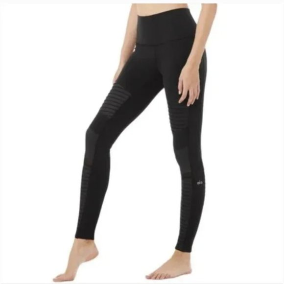 Alo Yoga High Waist Moto Legging Black XS - Picture 3 of 13
